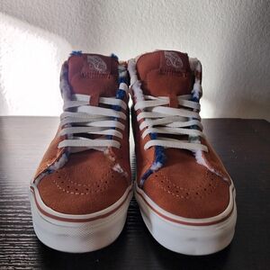 Vans Women's Tan and Multicolor Wool High-Top Sneakers Size Women's 8